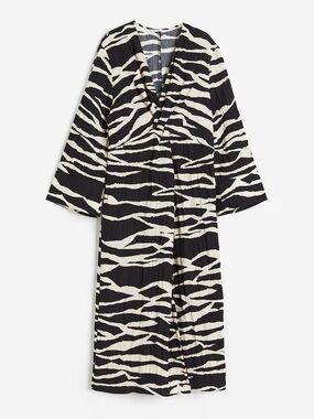H&M Black & White Zebra Print Long Dress